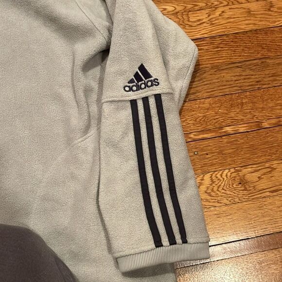 Y2K sleeve hit adidas Sherpa‎ oversized hoodie - Picture 2 of 5